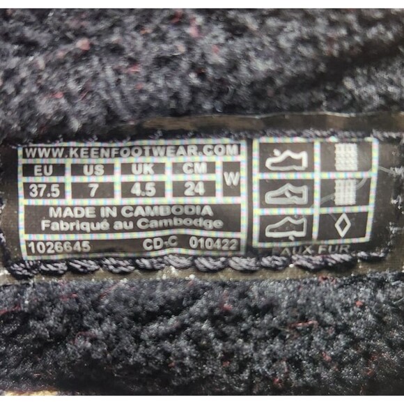 Keen Howser Wrap Womens Sz 7 Red Tartan Plaid Black Cabin Slip On Shoes 1026645 - Picture 9 of 9